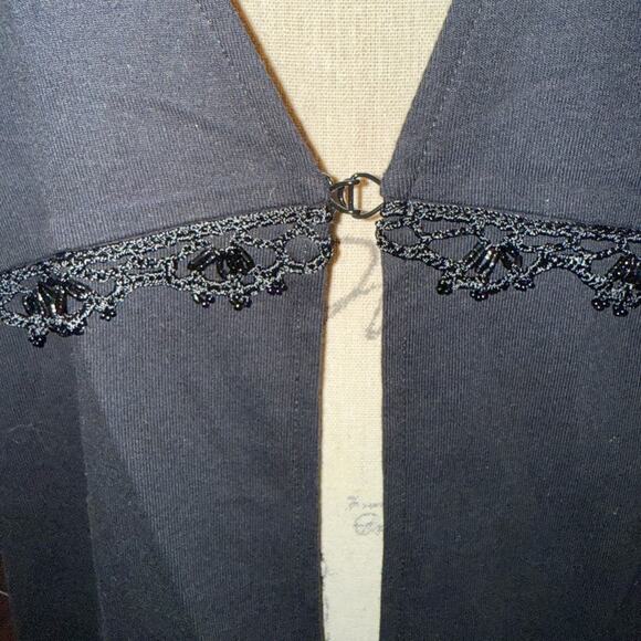 Lane Bryant Venezia Women’s 23/24 Black Jersey 3/4 Sleeve Cotton Sweater NWT - Picture 8 of 8